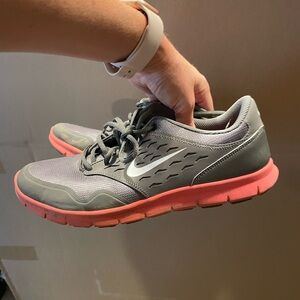 Gray & pink Nike sneakers